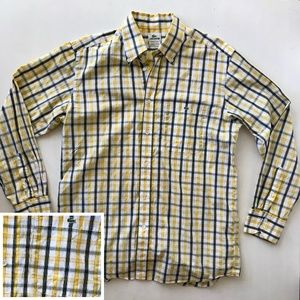 LACOSTE Plaid Button Down Shirt  L - XL - 42